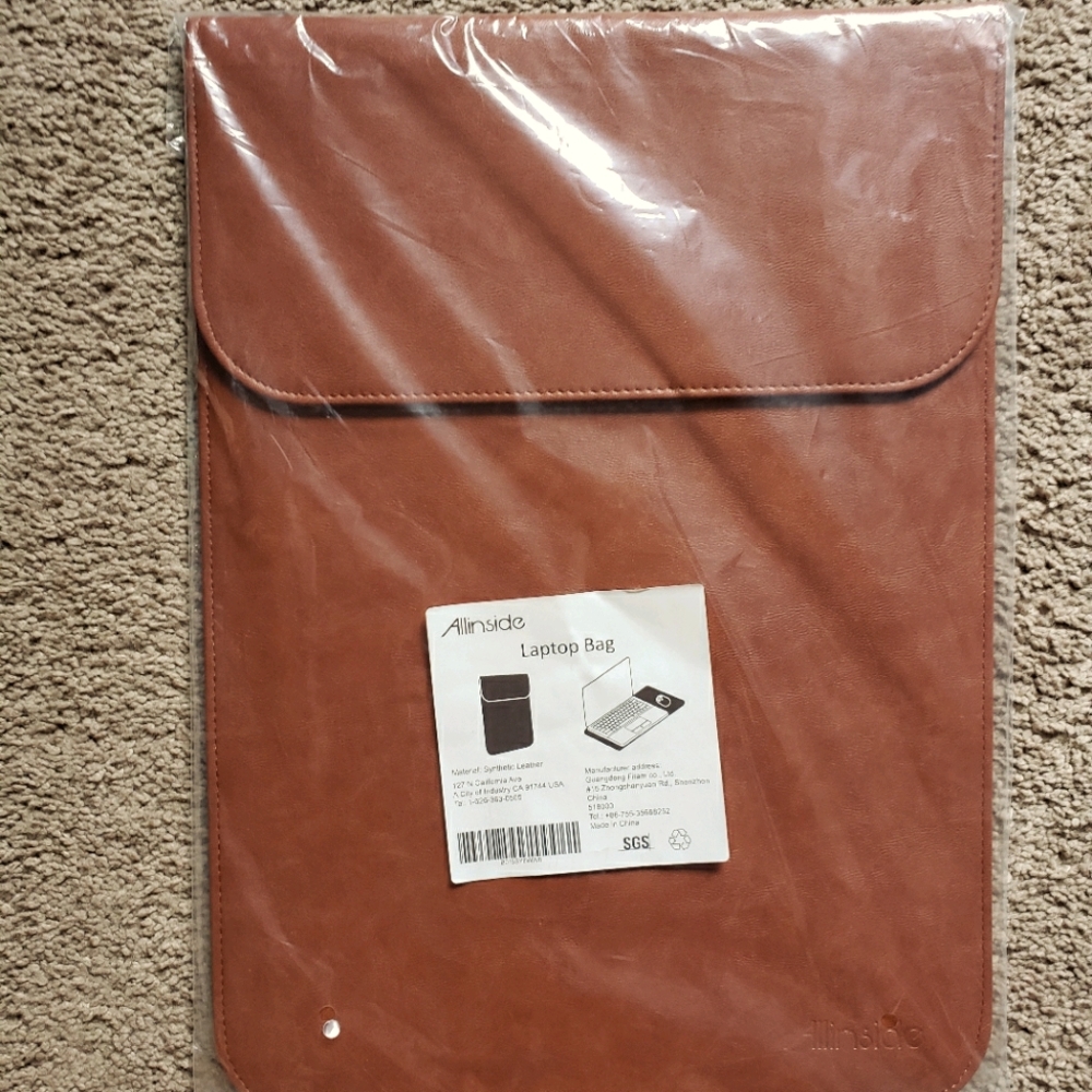 15.6" Leather Laptop Sleeve/Case